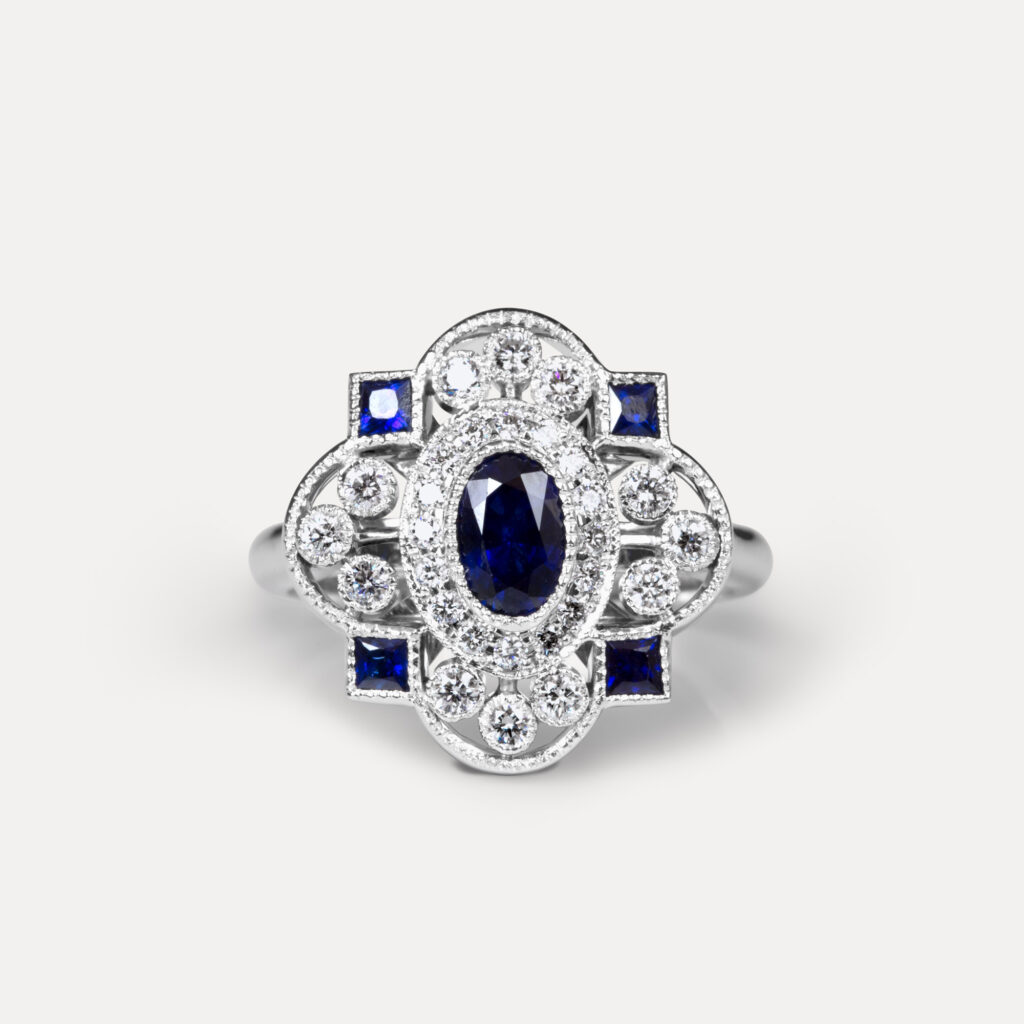 Alex’s Bespoke Diamond and Sapphire Engagement Ring