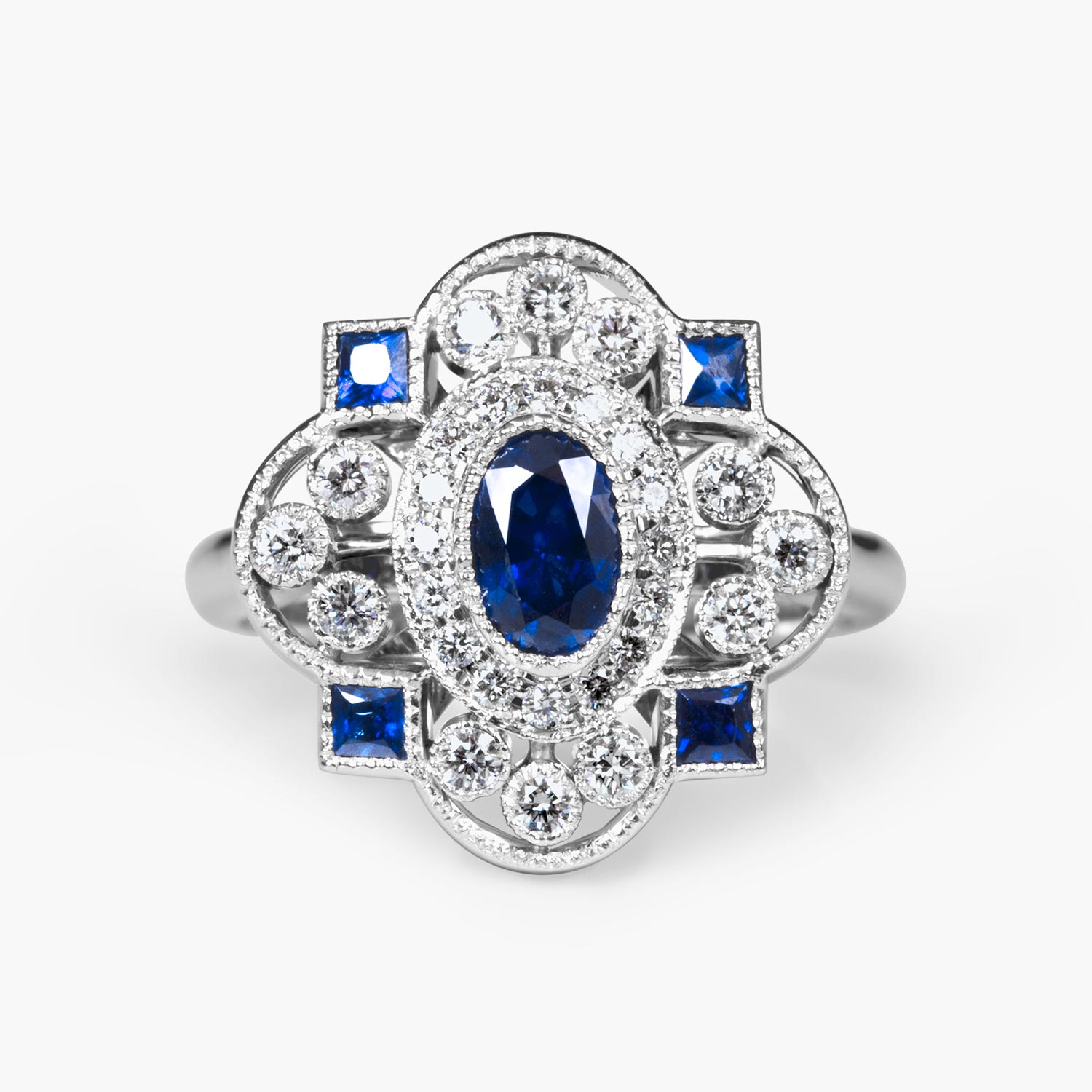 Alex’s Bespoke Diamond and Sapphire Engagement Ring