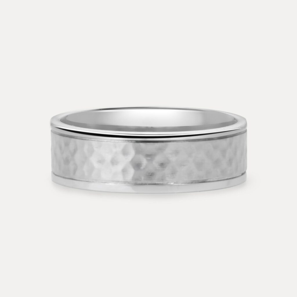 Signature Textured and Polished Men’s Wedding Ring