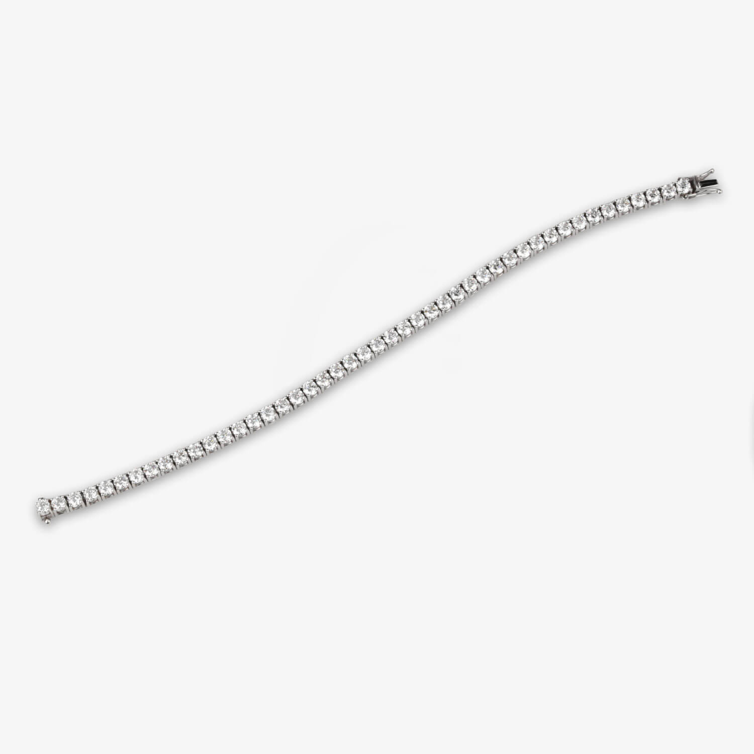 Classic Round Brilliant Diamond Line Bracelet