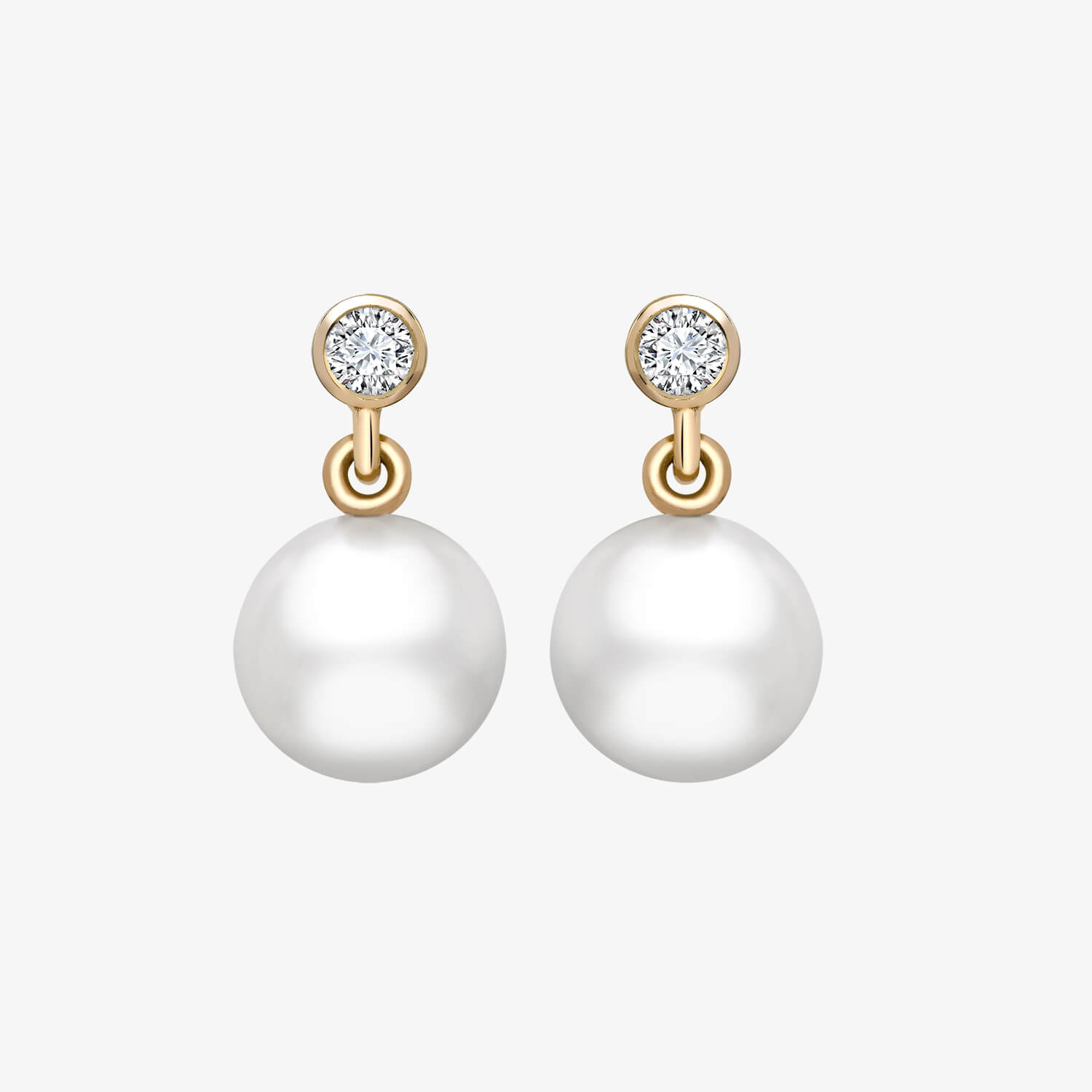 Classic Pearl and Diamond Drop Earrings