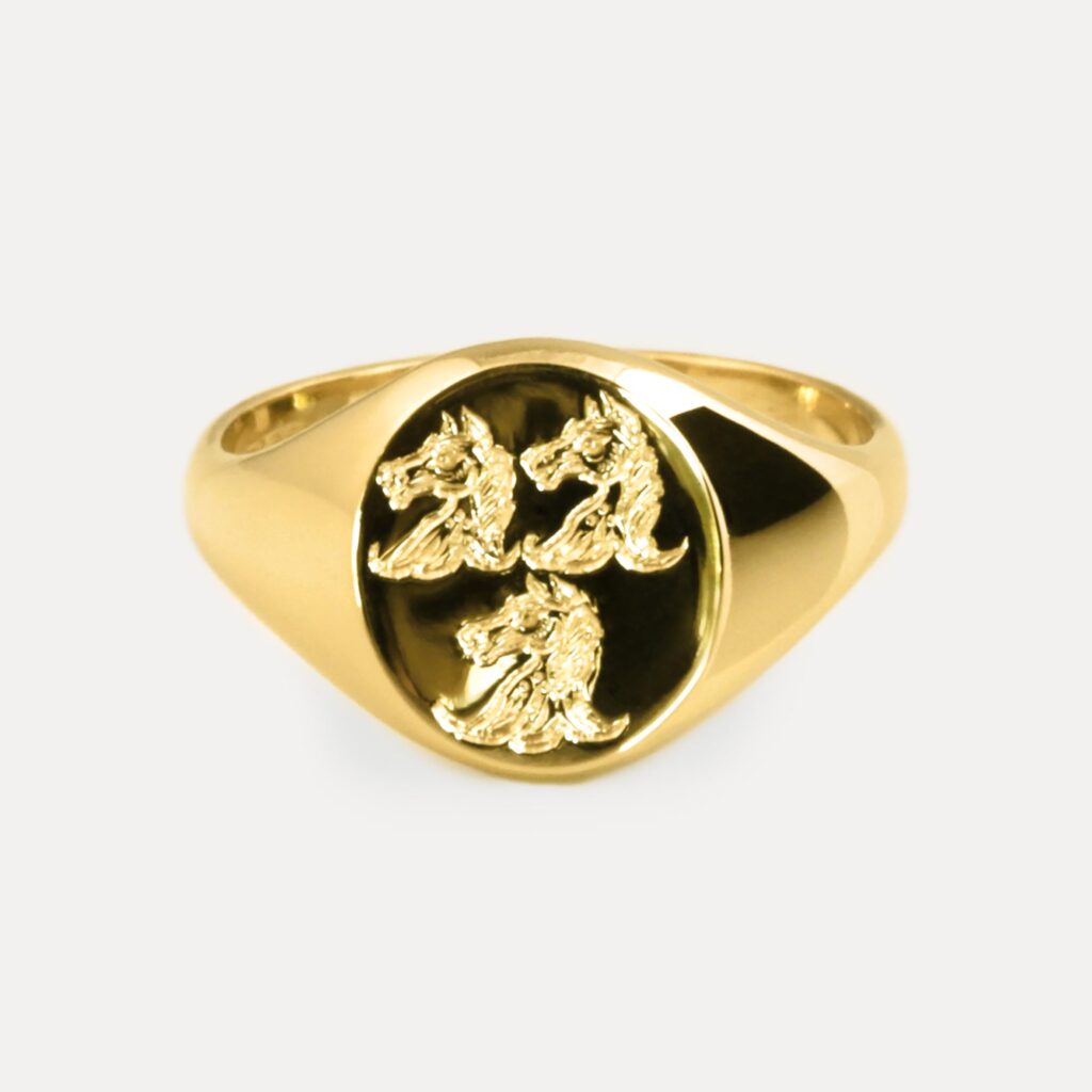 Classic Oval Seal Engraved Signet Ring