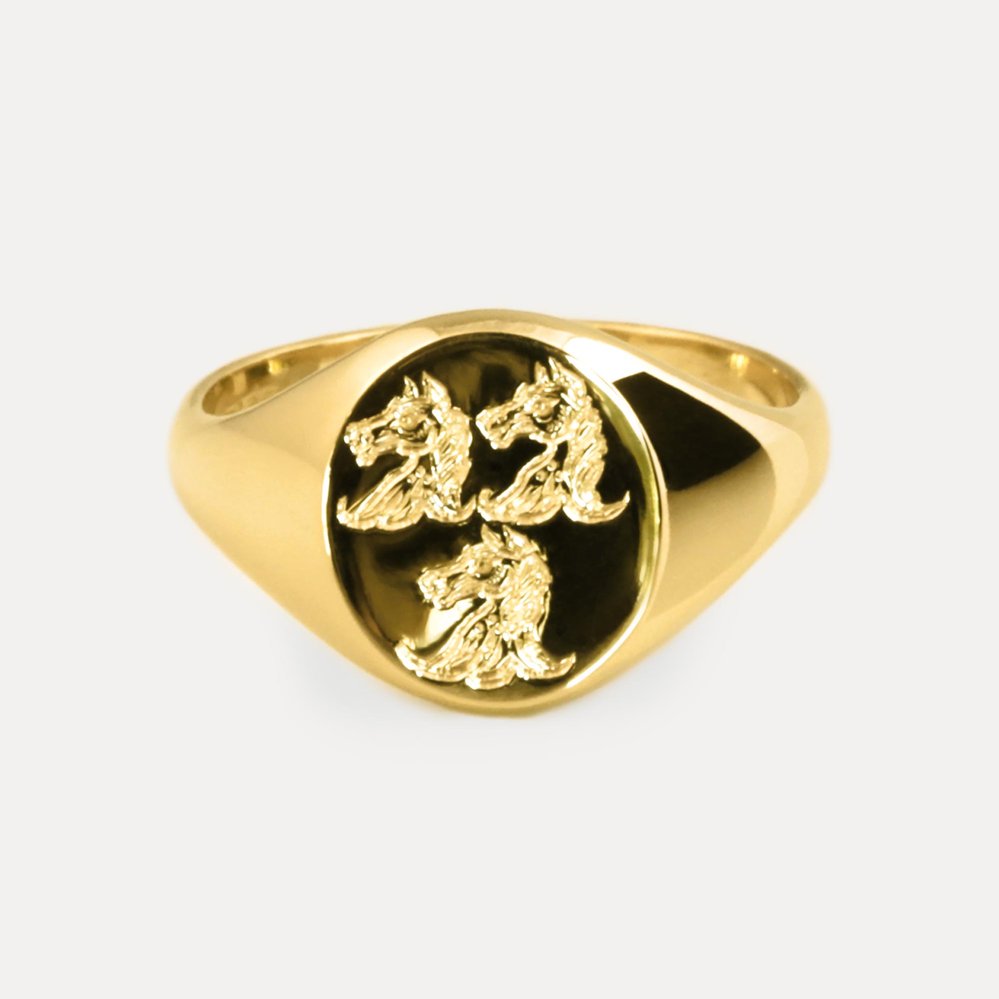 Classic Oval Seal Engraved Signet Ring