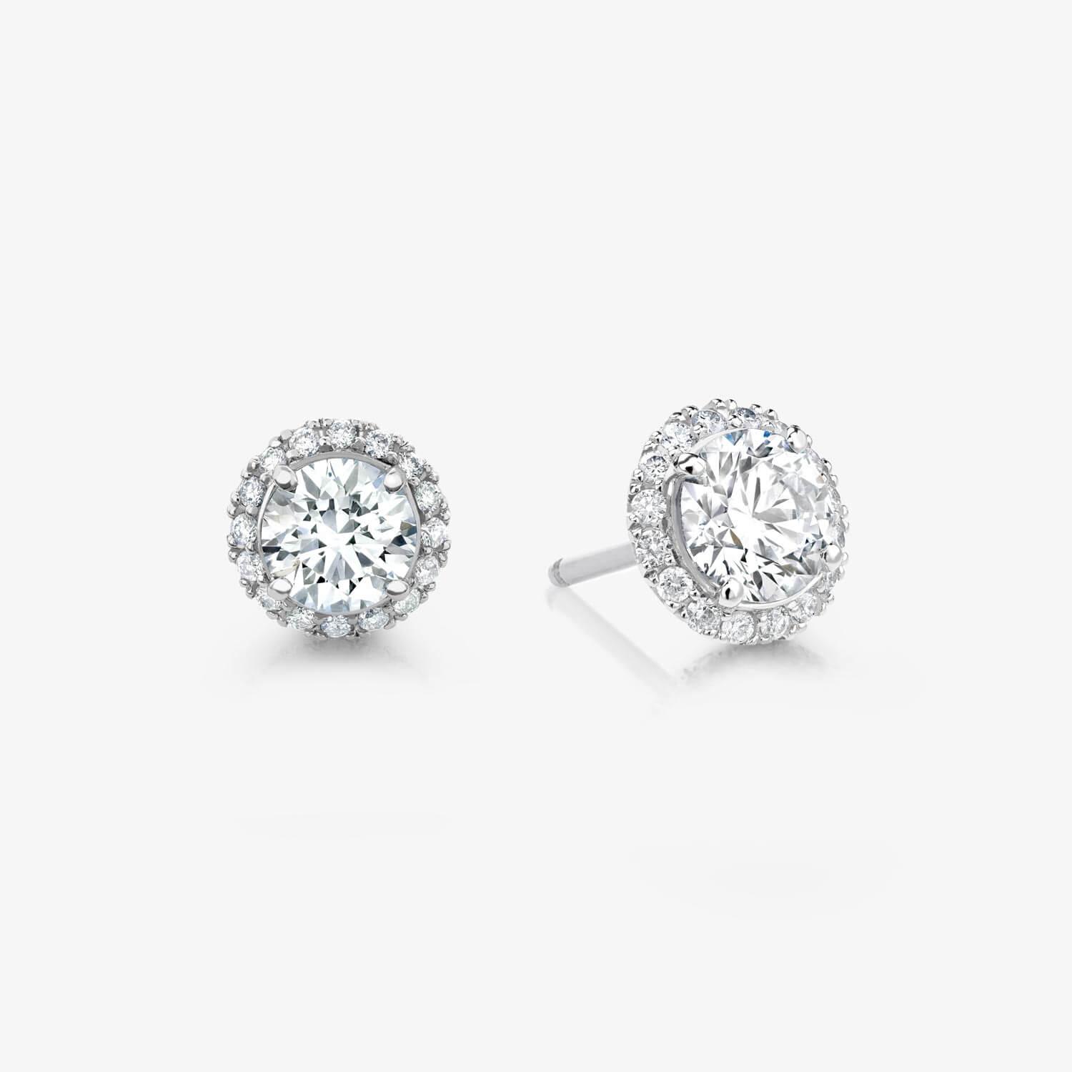 Virtue Round Halo Diamond Earrings