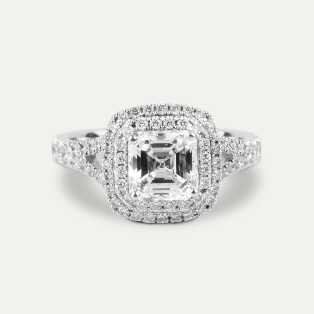Bespoke Double Halo Diamond Dress Ring