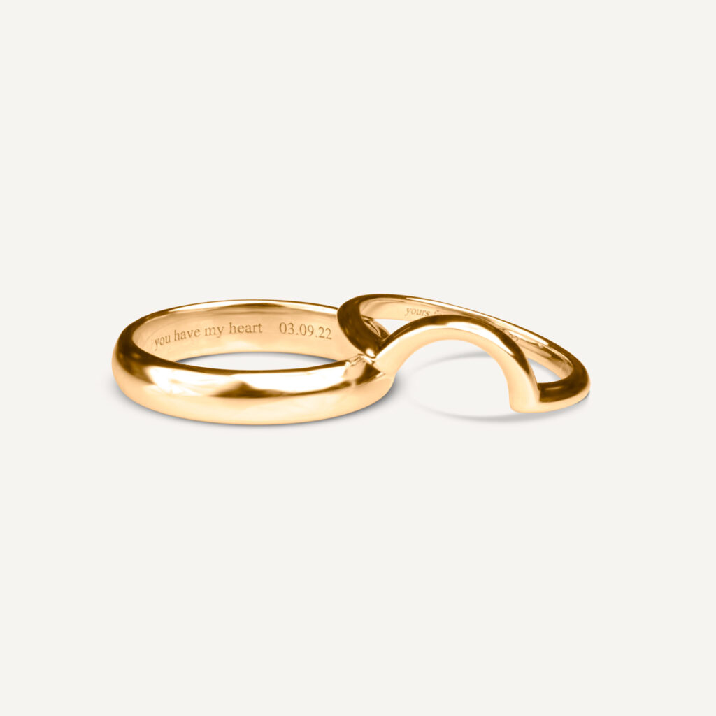 Yellow Gold Matching Wedding Rings