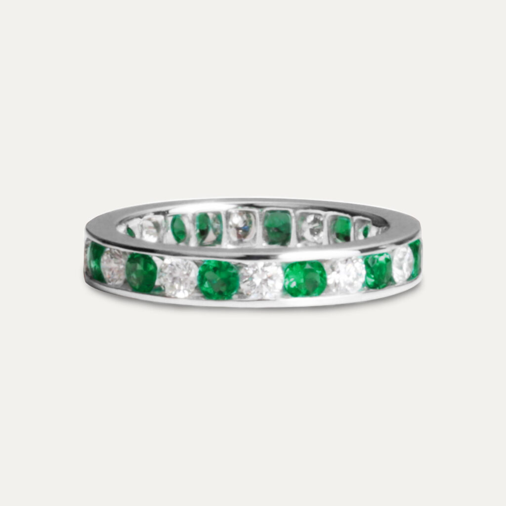 Tony’s Emerald and Diamond Eternity Ring