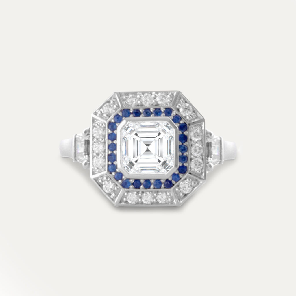 Ben’s Bespoke Diamond and Sapphire Engagement Ring