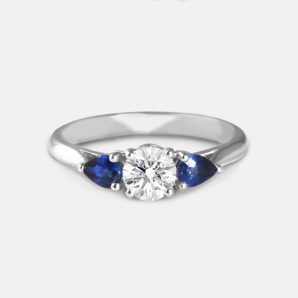 Duncan’s Bespoke Diamond and Sapphire Engagement Ring