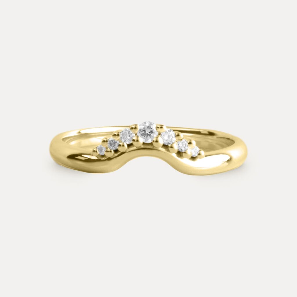 Bespoke Shaped Diamond Wedding Ring