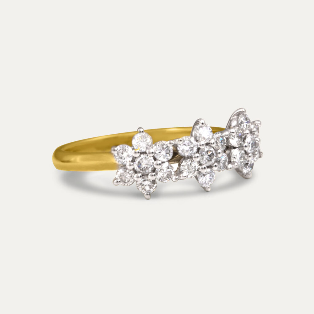 Bespoke Flower Inspired Cluster Ring