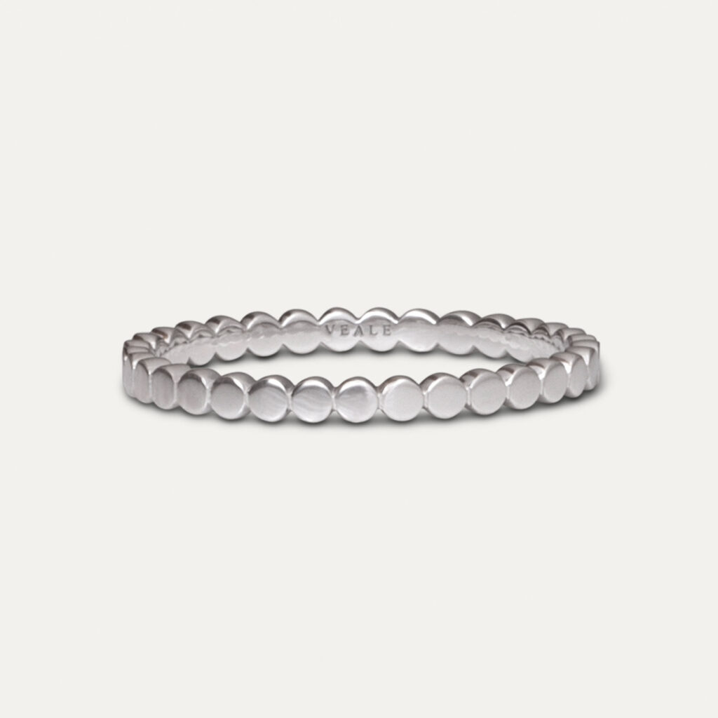 Platinum Bubble Stacking Ring