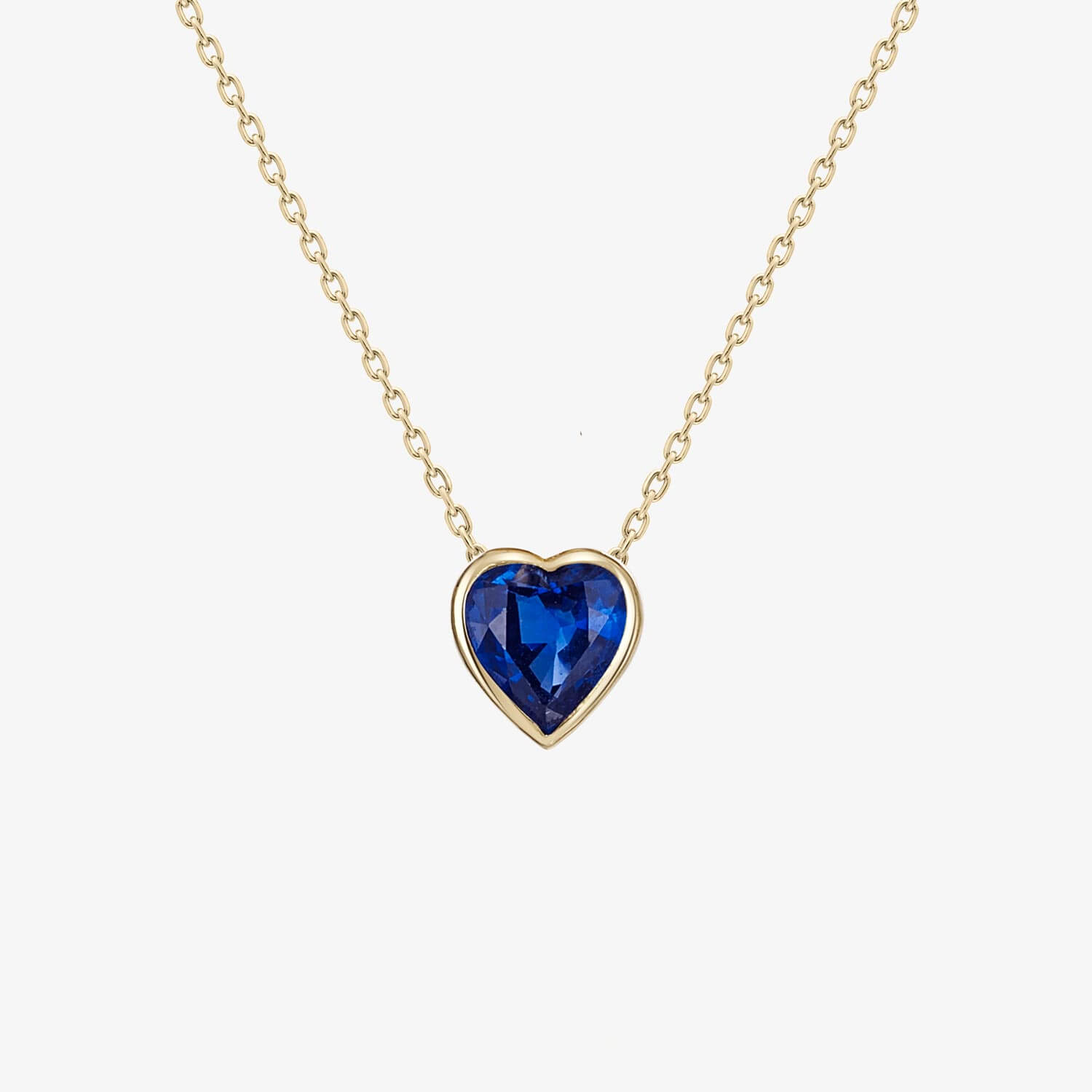 Heart Shaped Sapphire Necklace