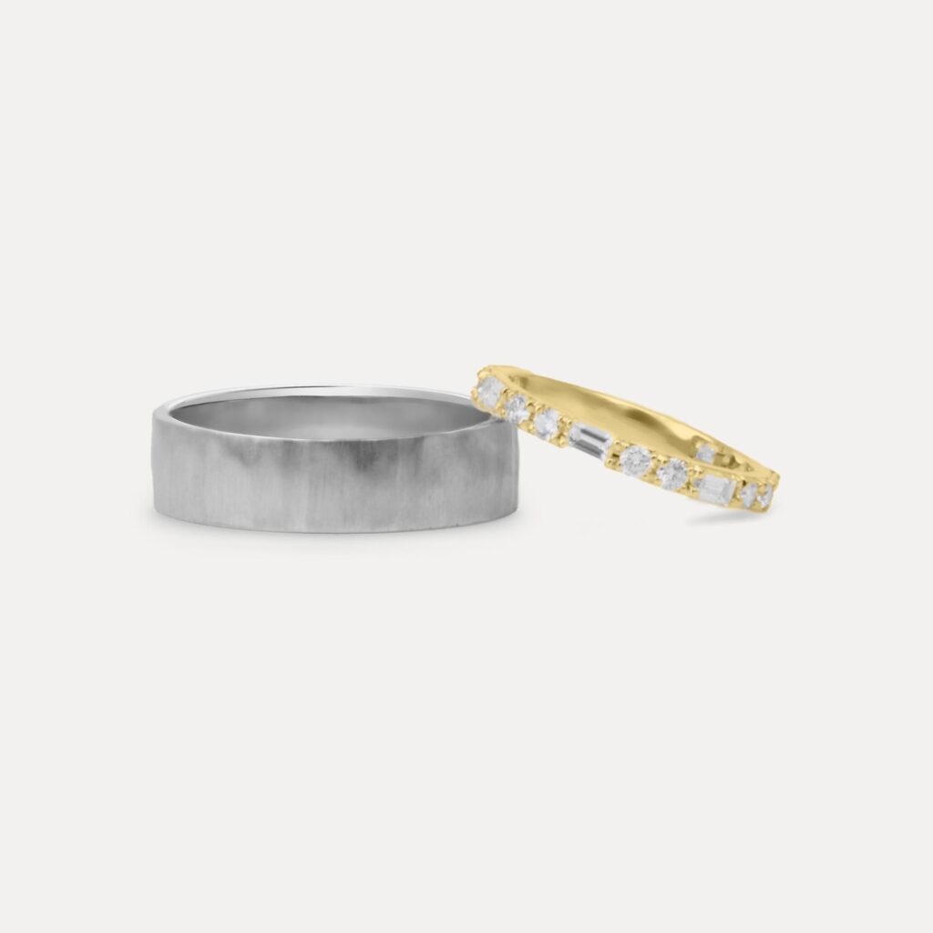 Bespoke Mixed Cut Diamond Wedding Ring