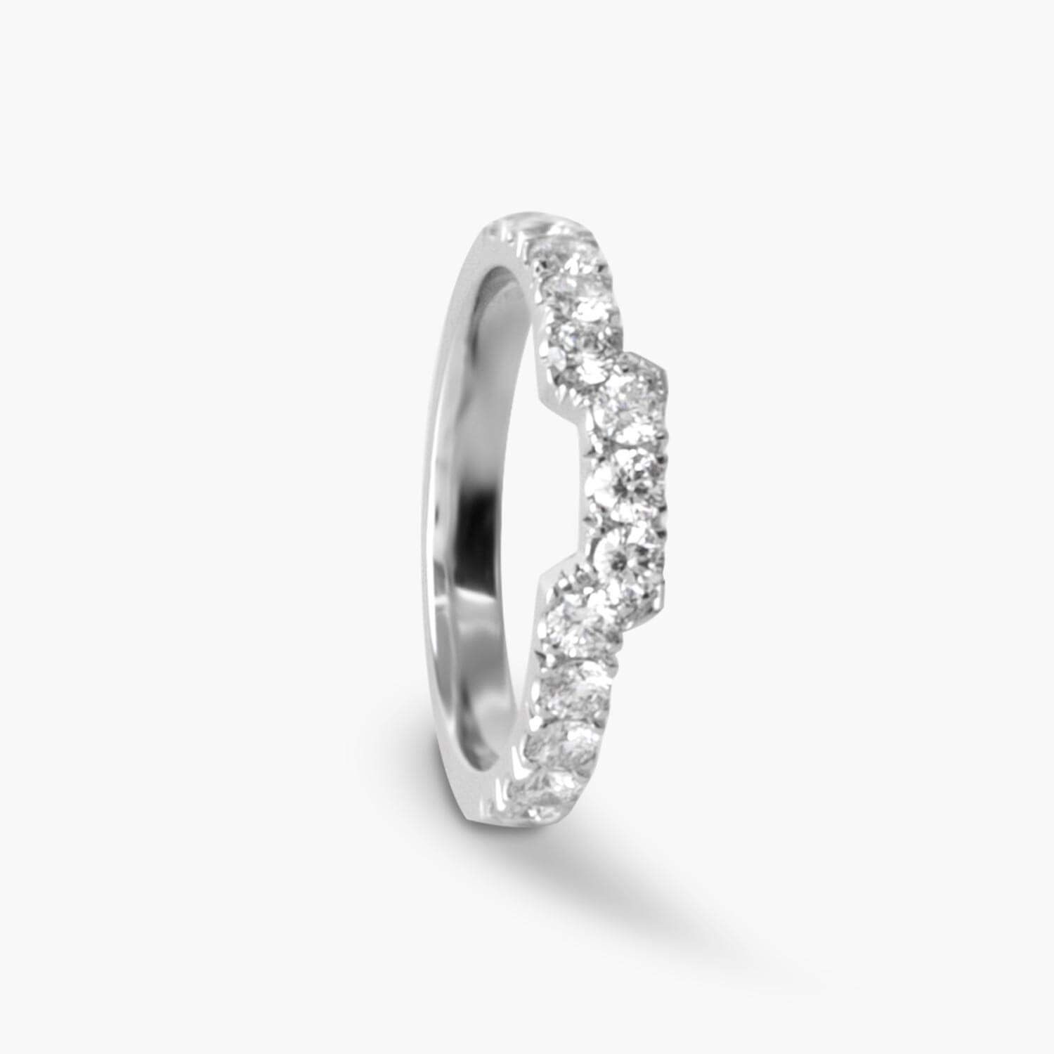 Shaped Diamond Half Eternity Ring