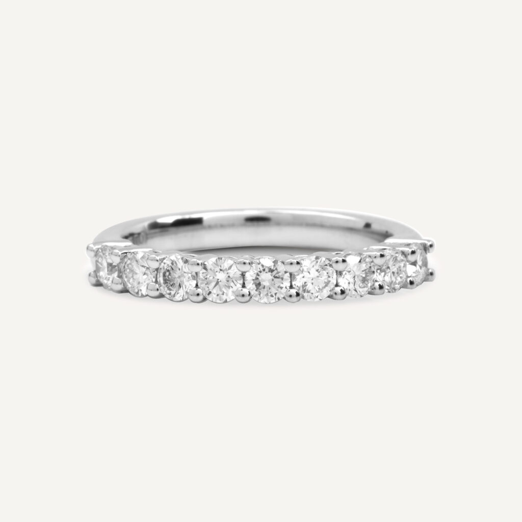 Classic Diamond Half Eternity Ring