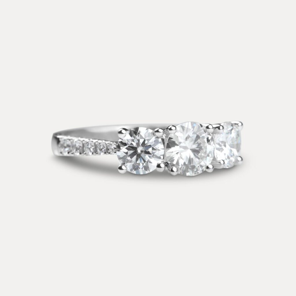 Tina’s Bespoke Diamond Trilogy Engagement Ring
