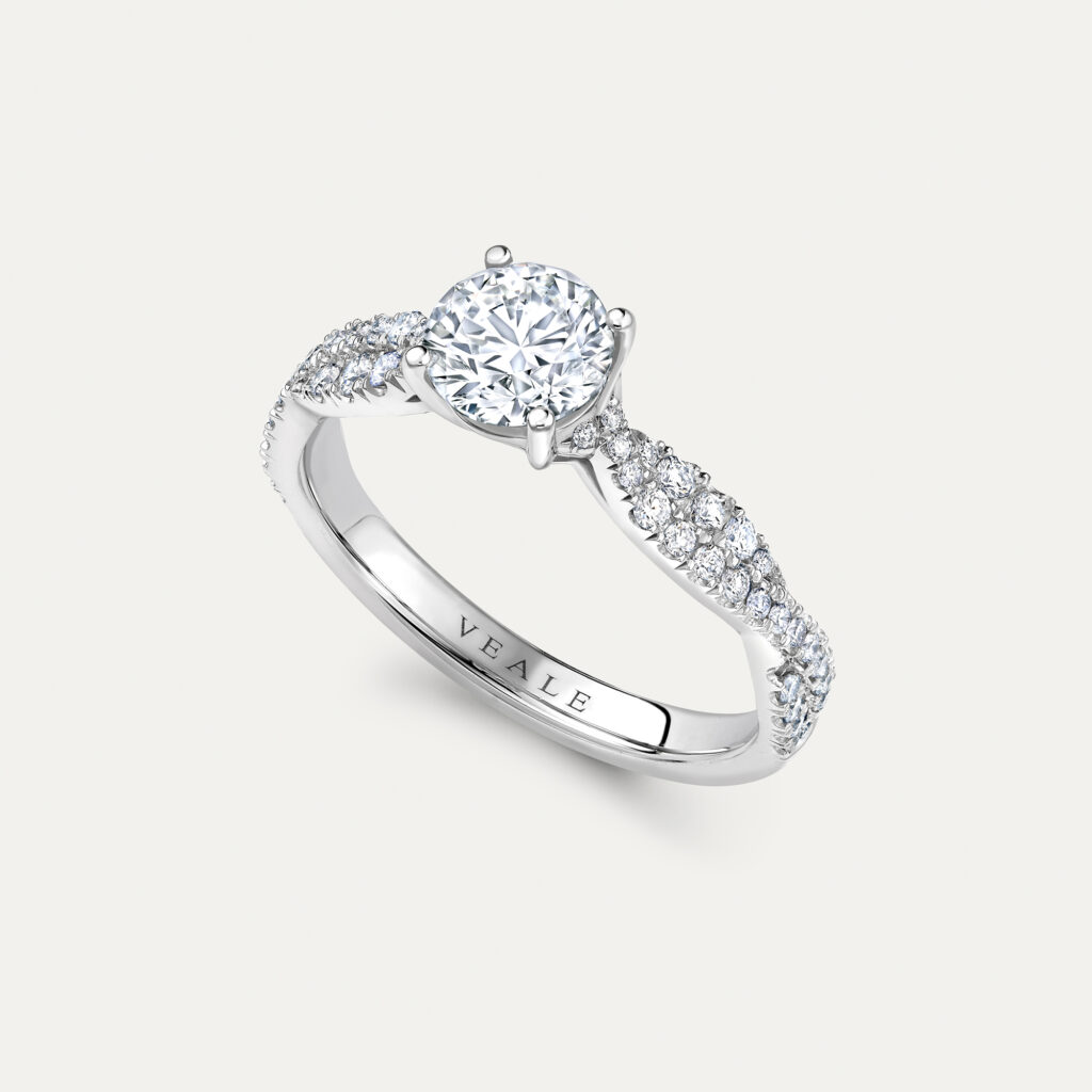 Bespoke Diamond Crossover Engagement Ring
