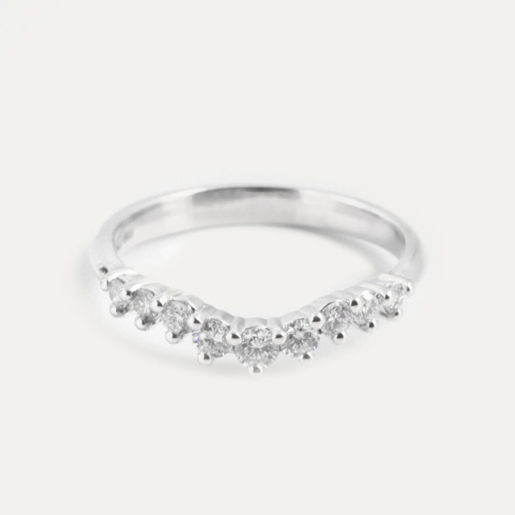 Shaped diamond eternity ring