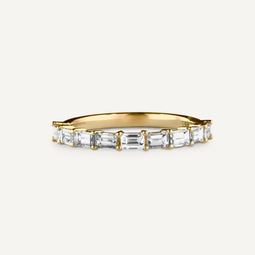 Baguette Cut Diamond Half Eternity Ring