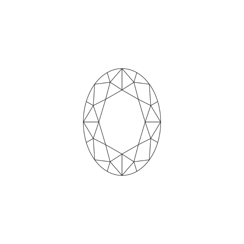 Oval cut diamond
