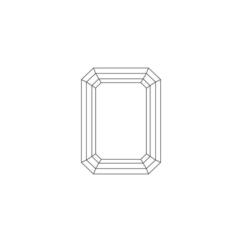 Emerald cut diamond
