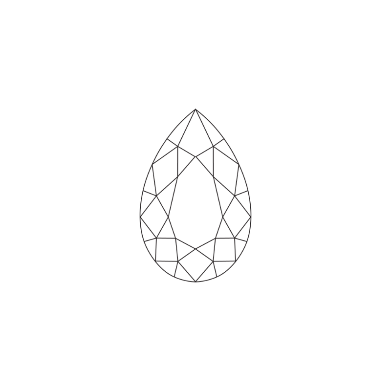 Pear cut diamond